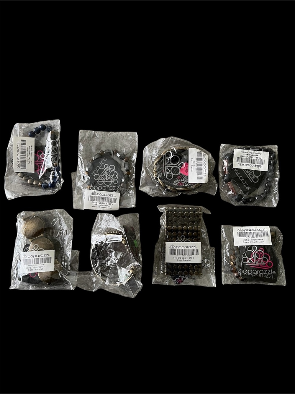paparazzi Mixed Bracelets Chunky, Beads, Cuff  - lot of 8